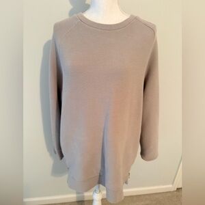EUC Varley Women's Taupe Side Zip Top